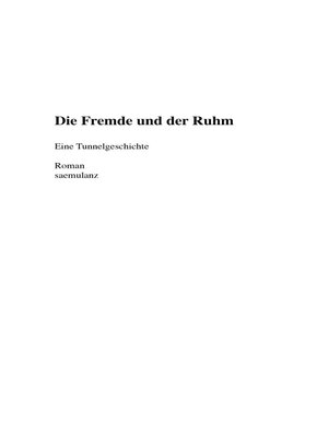 cover image of Die Fremde und der Ruhm